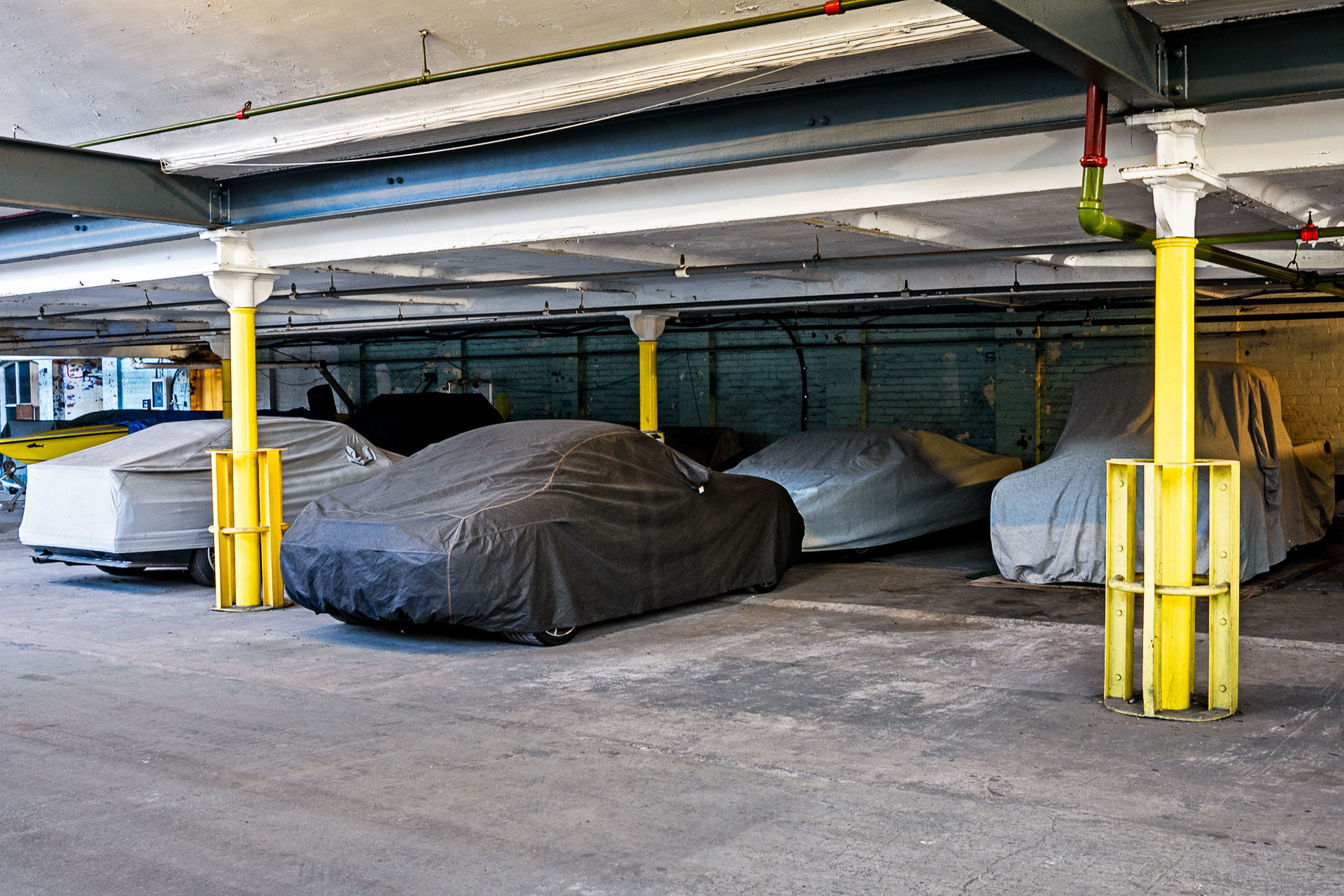 Vehicle and container storage at The Swan Centre for business in Bolton